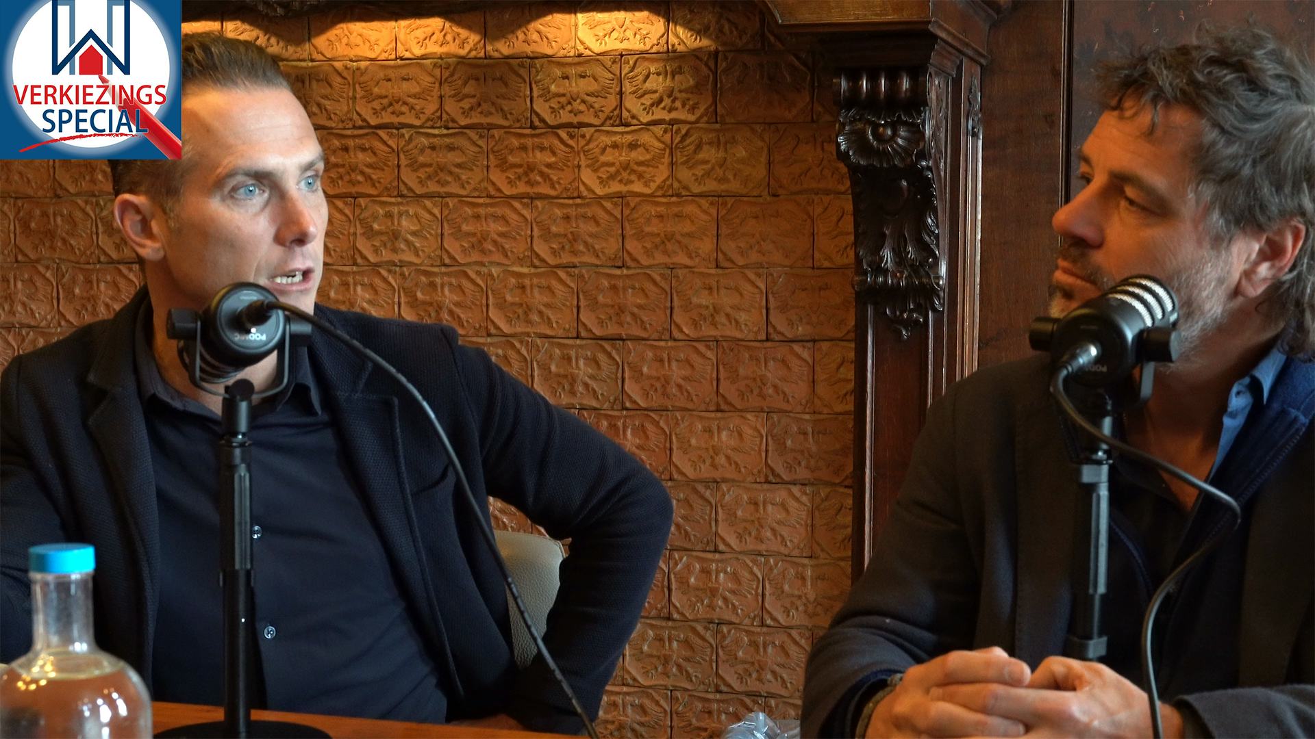 Pieter Paul Slikker (links), woonwethouder in de gemeente 's Hertogenbosch, en Maarten de Gruyter, directeur bij vastgoedontwikkelaar Boelens de Gruyter.