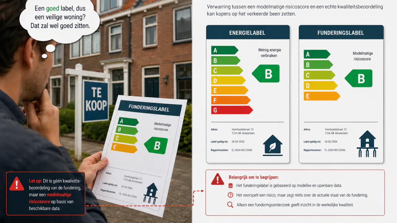 Het funderingslabel is misleidend